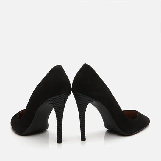 Stileto lëkurë origjinale ngjyrë e zezë