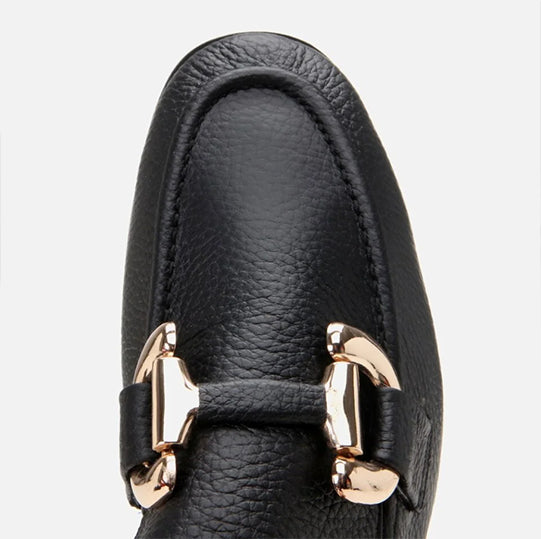 Këpucë lëkurë origjinale ngjyrë e zezë