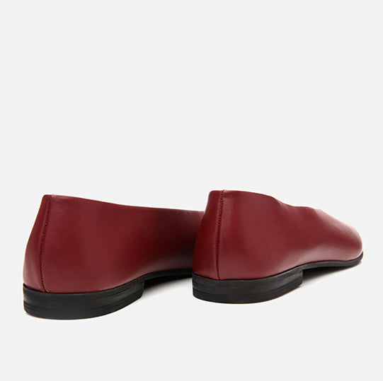 Balerinë lëkurë origjinale ngjyrë bordo