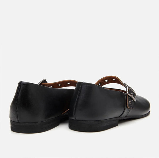 Balerinë lëkurë origjinale ngjyrë e zezë