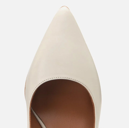 Stileto lëkurë origjinale ngjyrë krem