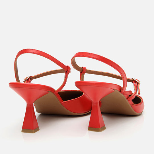 Këpucë lëkurë origjinale ngjyrë e kuqe