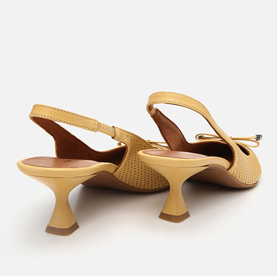 Këpucë lëkurë origjinale ngjyrë e verdhë