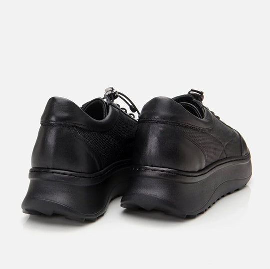 Patikë lëkurë origjinale ngjyrë e zezë