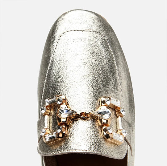 Këpucë lëkurë origjinale ngjyrë ari