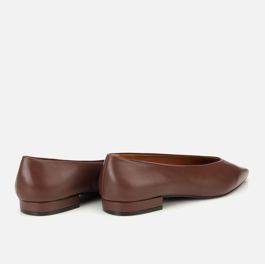 Balerinë lëkurë origjinale ngjyrë kafe