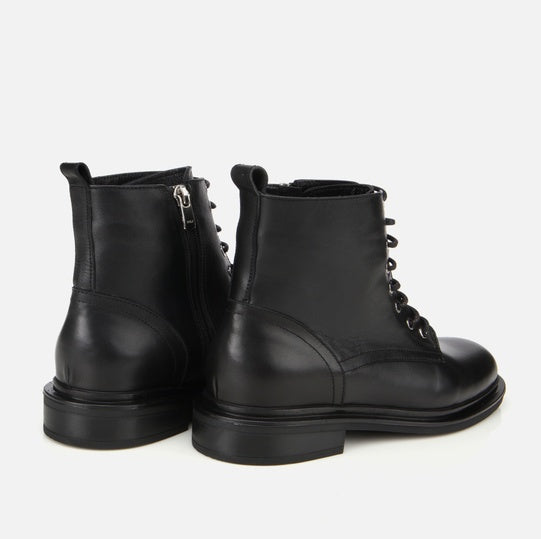 Gjysëm çizme lëkurë origjinale ngjyrë e zezë