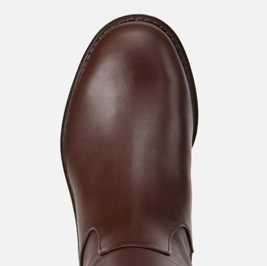 Çizme e gjatë lëkurë origjinale ngjyrë kafe