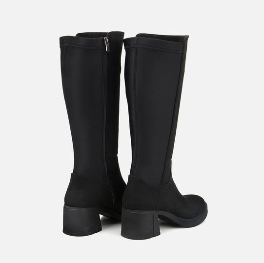 Çizme e gjatë lëkurë origjinale ngjyrë e zezë