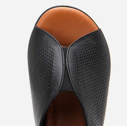 Sandale lëkurë origjinale ngjyrë e zezë