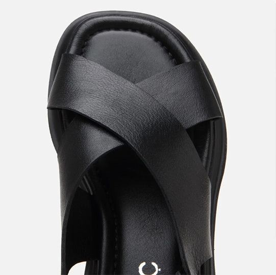 Sandale lëkurë origjinale ngjyrë e zezë