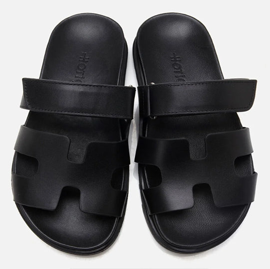 Papuqe lëkurë origjinale ngjyrë e zezë