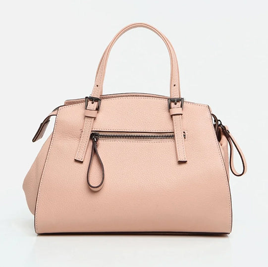 Çantë elegante lëkurë origjinale ngjyrë nudë