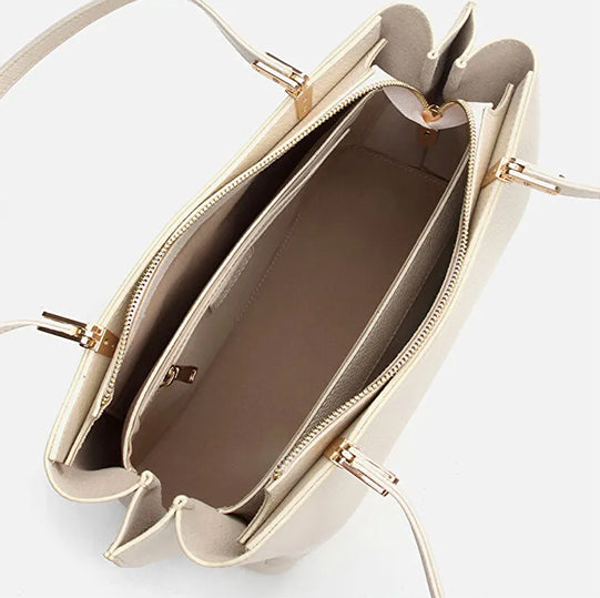 Çantë elegante lëkurë origjinale ngjyrë krem