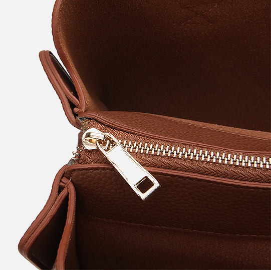 Çantë elegante lëkurë origjinale ngjyrë kafe