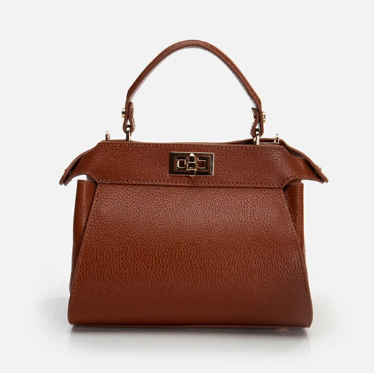 Çantë elegante lëkurë origjinale ngjyrë kafe