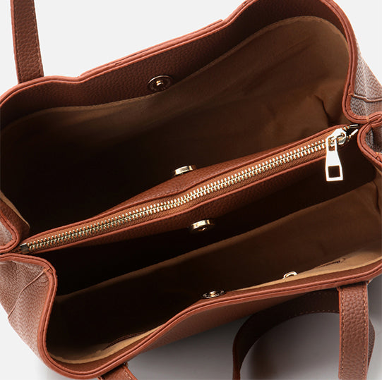 Çantë elegante lëkurë origjinale ngjyrë kafe