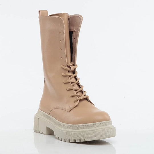 Gjysëm çizme ngjyrë krem