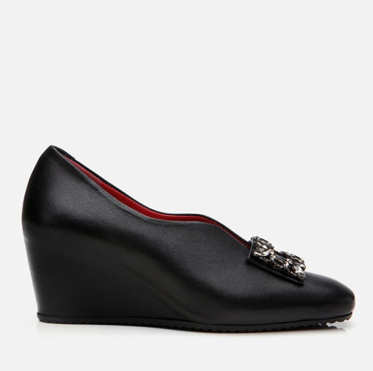 Këpucë lëkurë origjinale ngjyrë e zezë