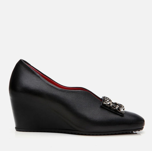 Këpucë lëkurë origjinale ngjyrë e zezë