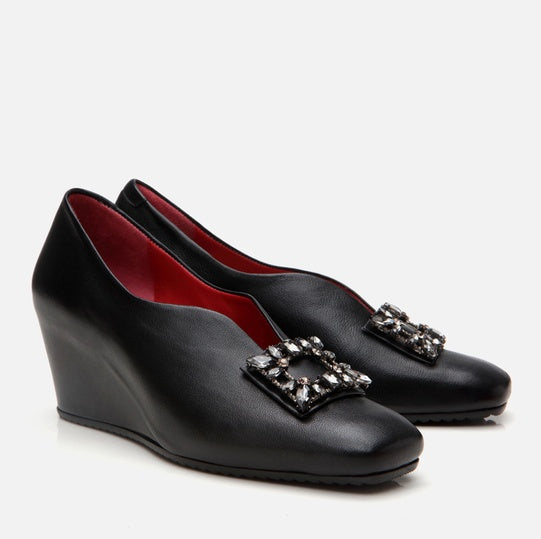 Këpucë lëkurë origjinale ngjyrë e zezë