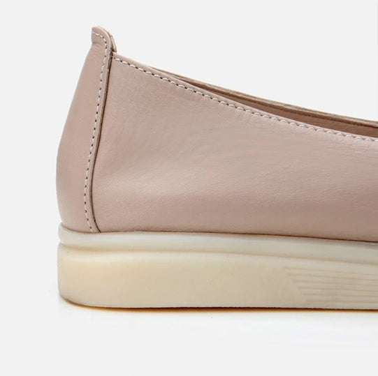 Këpucë lëkurë origjinale ngjyrë bezhë