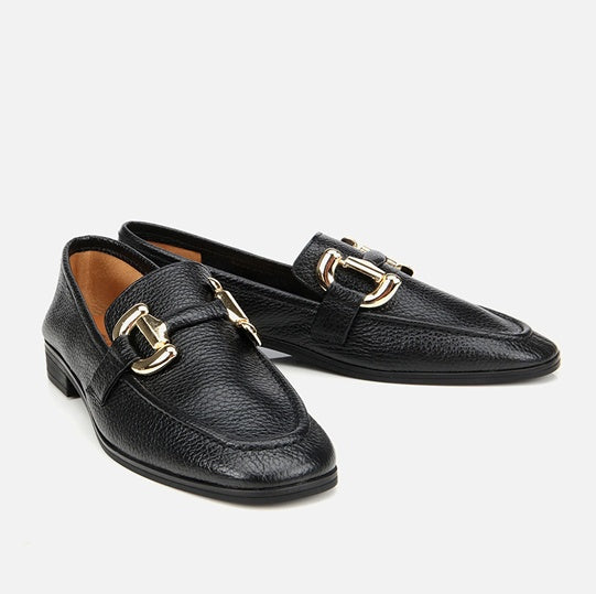 Këpucë lëkurë origjinale ngjyrë e zezë