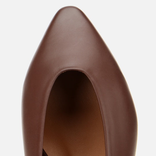 Balerinë lëkurë origjinale ngjyrë kafe