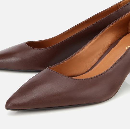 Stileto lëkurë origjinale ngjyrë kafe