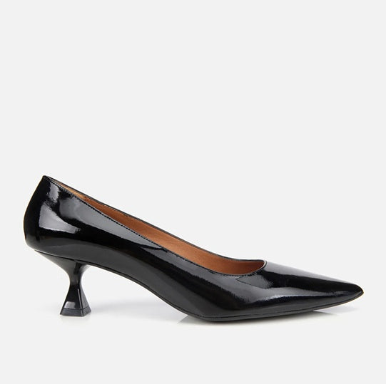 Stileto lëkurë origjinale ngjyrë e zezë