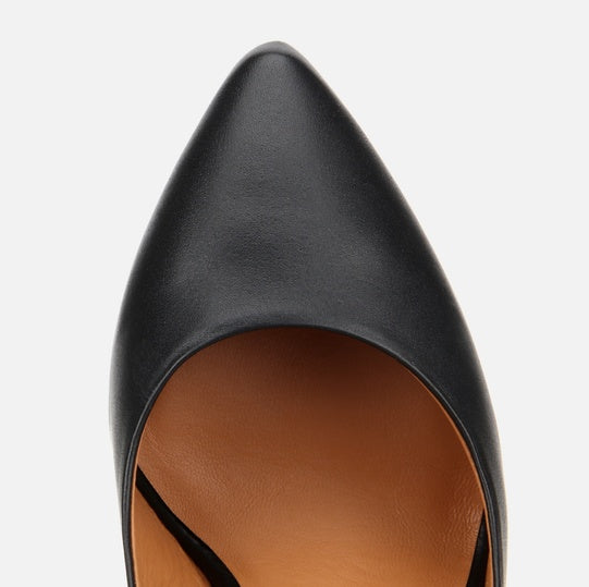 Stileto lëkurë origjinale ngjyrë e zezë