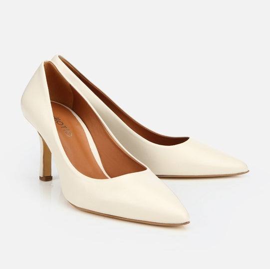 Stileto lëkurë origjinale ngjyrë nude