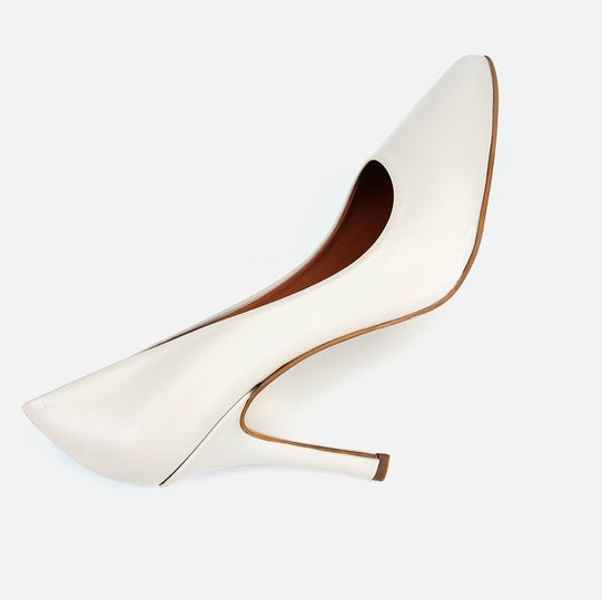 Stileto lëkurë origjinale ngjyrë nude