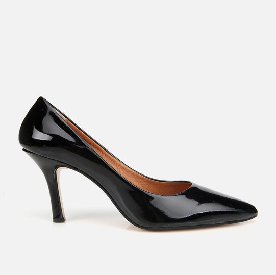 Stileto lëkurë origjinale ngjyrë e zezë