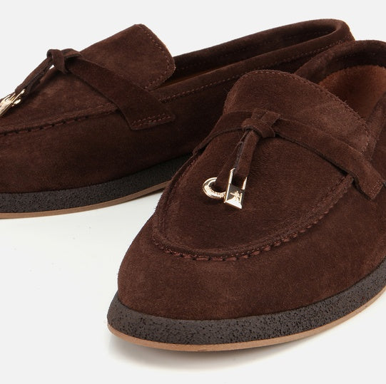 Balerinë lëkurë origjinale ngjyrë kafe