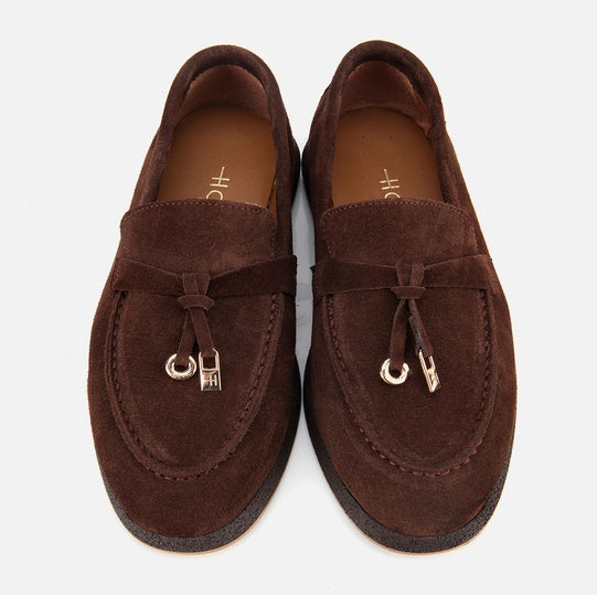 Balerinë lëkurë origjinale ngjyrë kafe