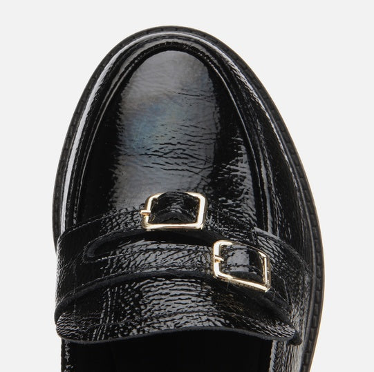 Këpucë lëkurë origjinale ngjyrë e zezë