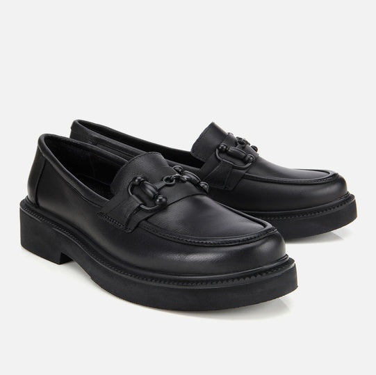 Këpucë lëkurë origjinale ngjyrë e zezë