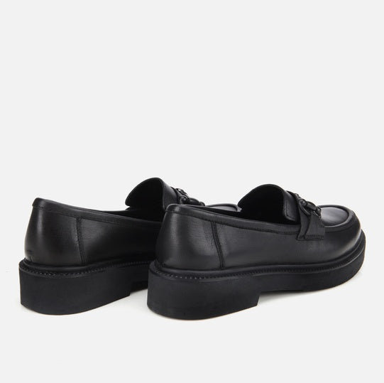 Këpucë lëkurë origjinale ngjyrë e zezë