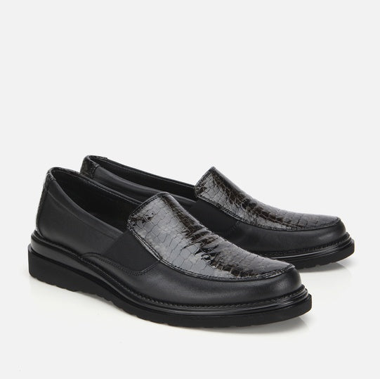 Oxford lëkurë origjinale ngjyrë e zezë