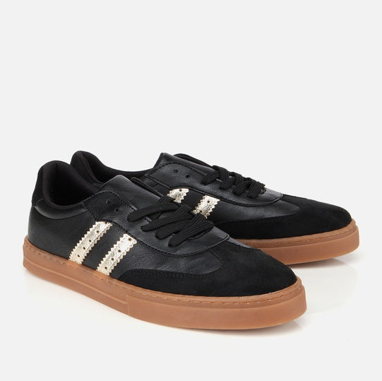 Patikë lëkurë origjinale ngjyrë e zezë