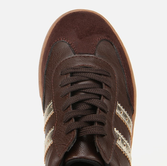 Patikë lëkurë origjinale ngjyrë kafe