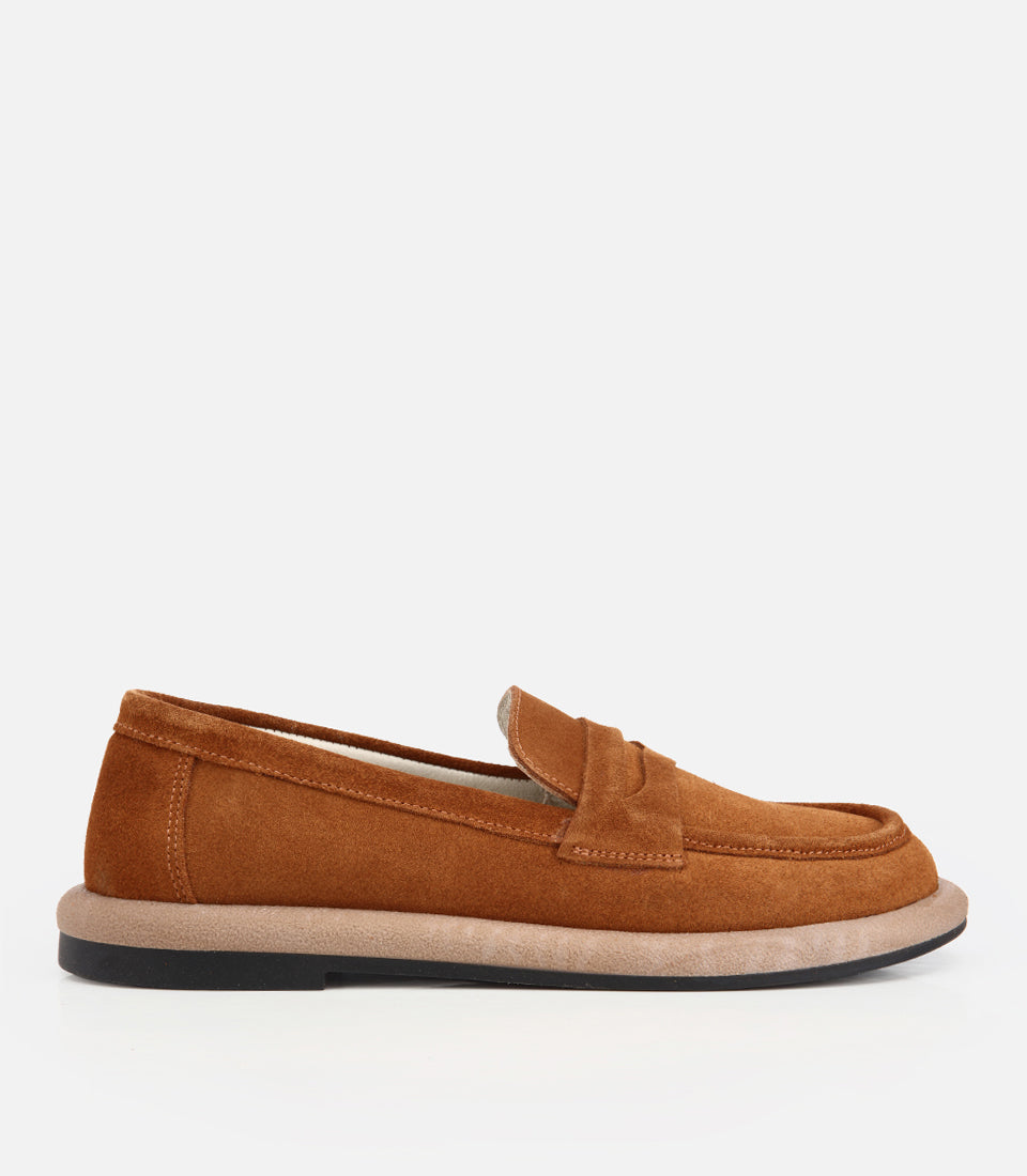 Loafer Grash Kafe të Çelur - para