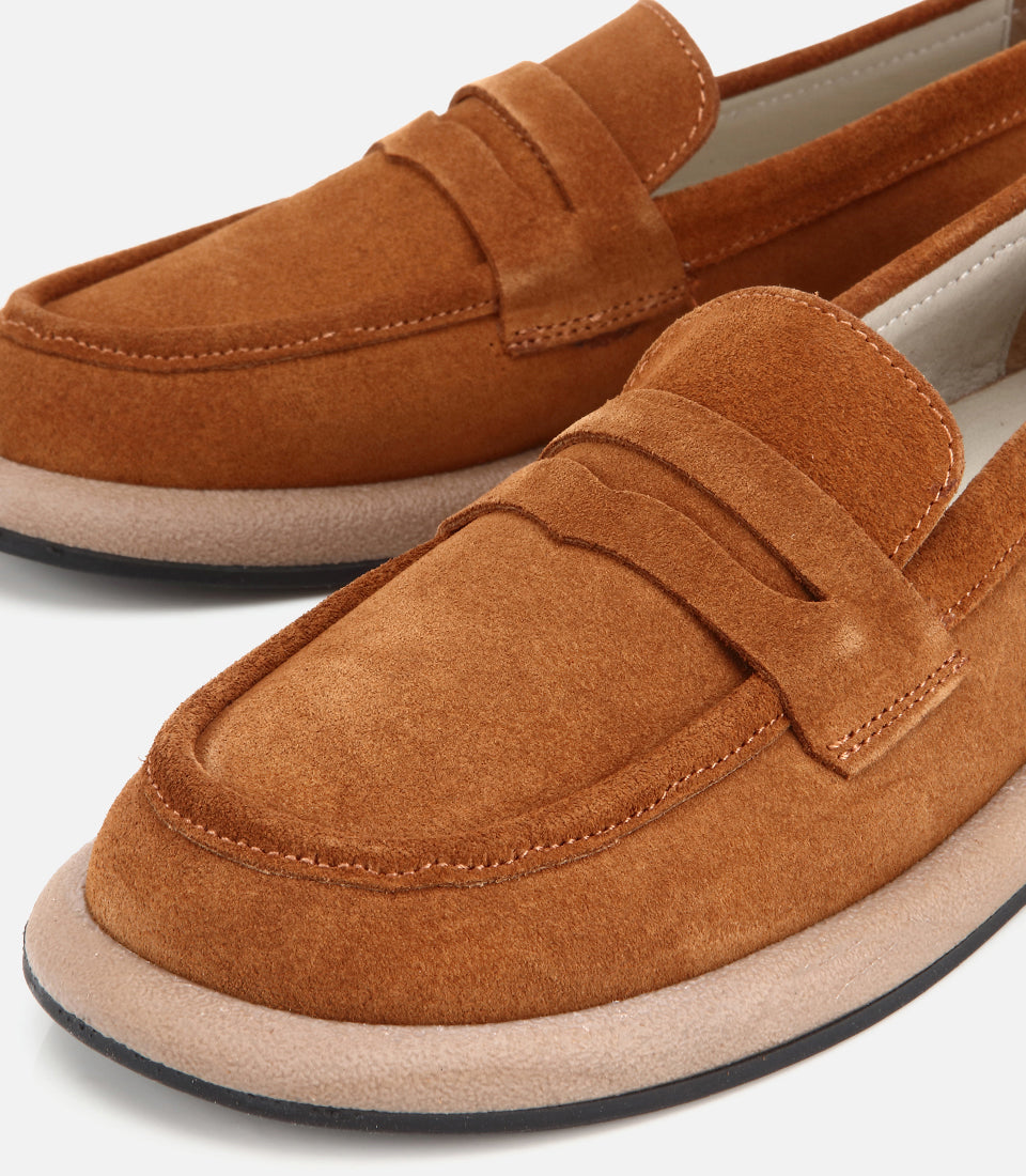 Loafer Grash Kafe të Çelur - pas
