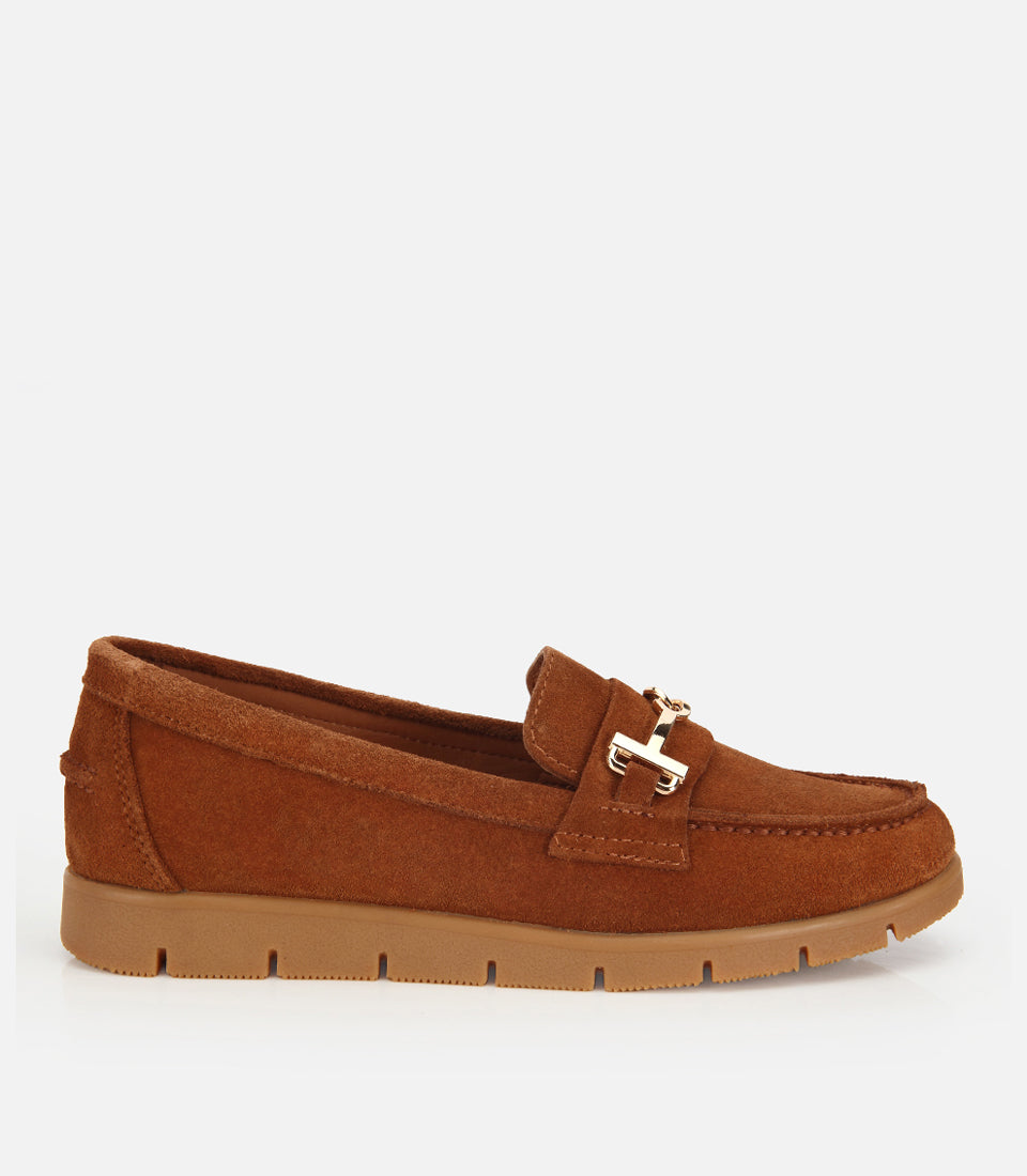 Loafer Grash Kafe të Çelur - para