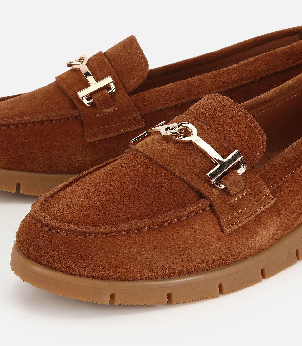 Loafer Grash Kafe të Çelur - sipër