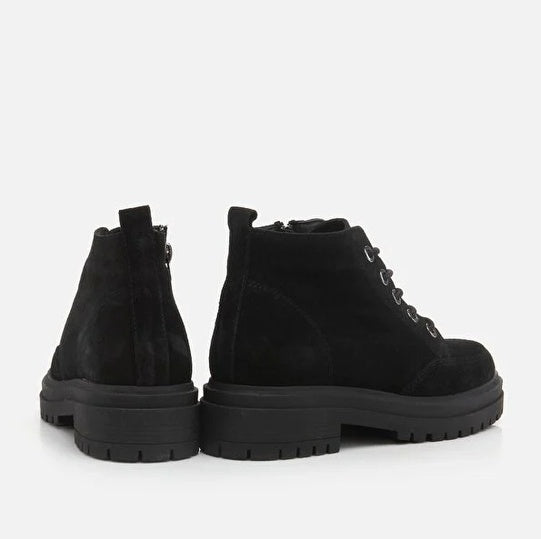 Gjysëm çizme lëkurë origjinale ngjyrë e zezë