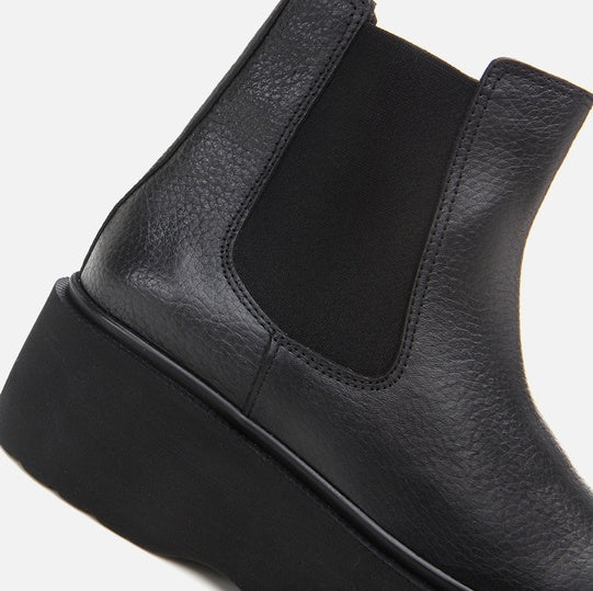 Gjysëm çizme lëkurë origjinale ngjyrë e zezë