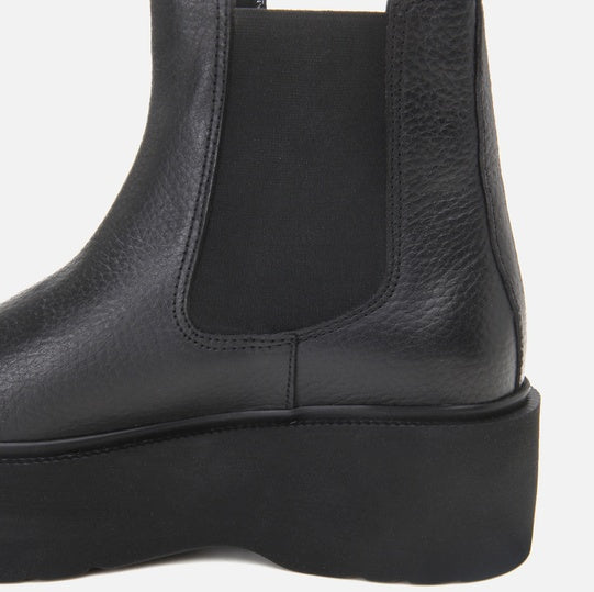 Gjysëm çizme lëkurë origjinale ngjyrë e zezë