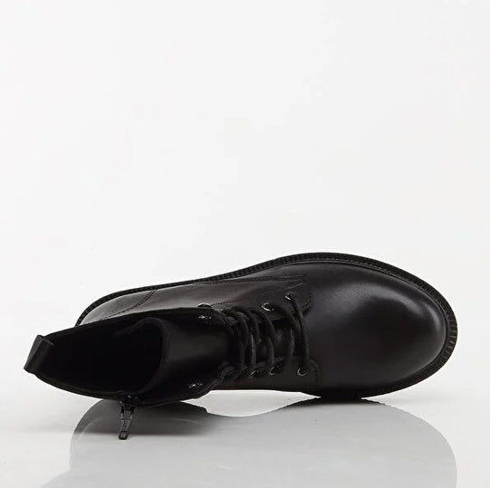 Gjysëm çizme lëkurë origjinale ngjyrë e zezë